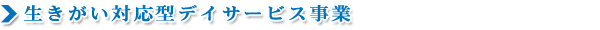 生きがい対応型デイサービス事業